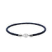 Miansai Sterling Silver Nexus Rope Bracelet - Navy/Steel