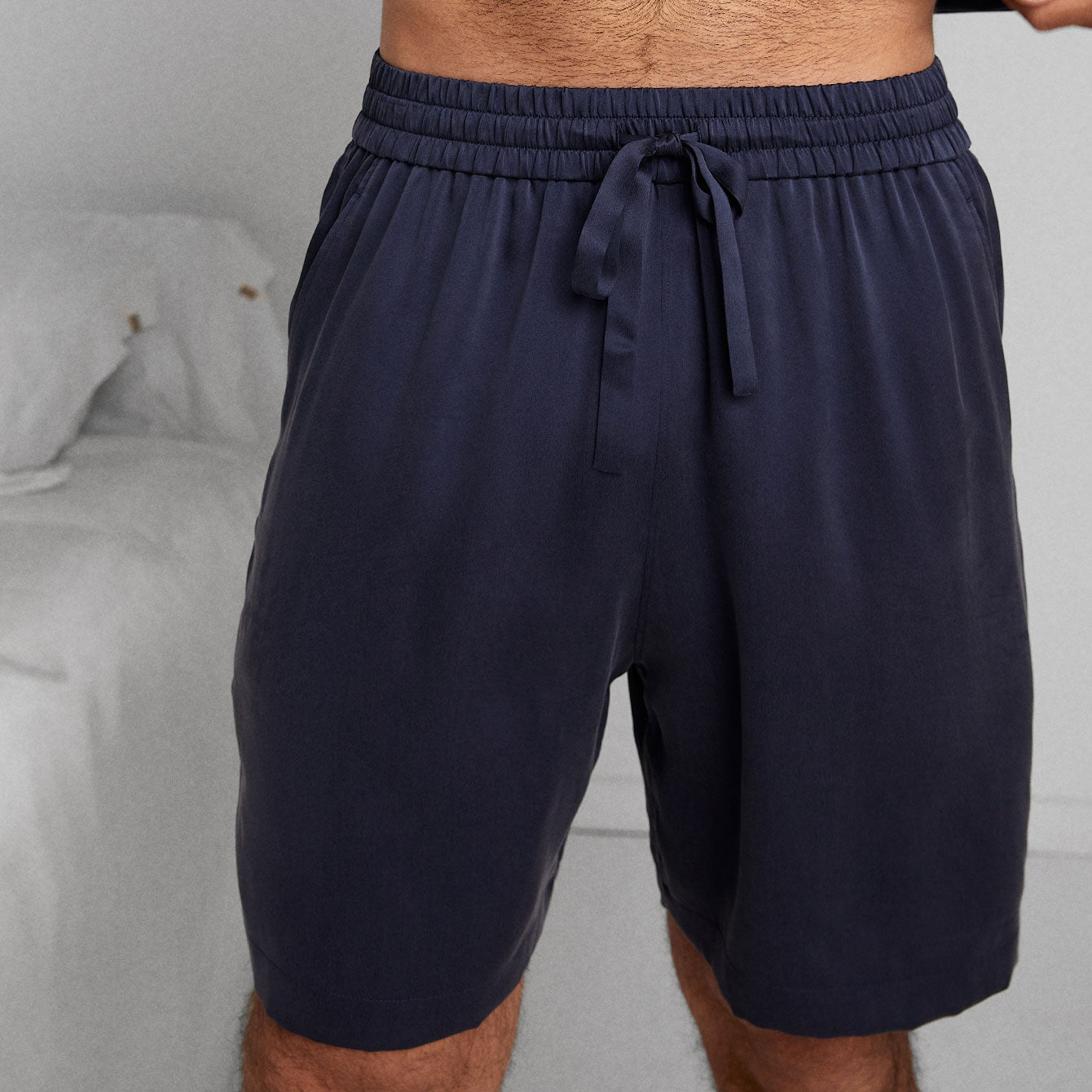 Lunya Men's Deep Blue Washable Silk Short Set