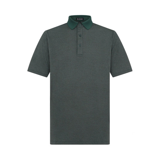 Asher Golf Herringbone Polo